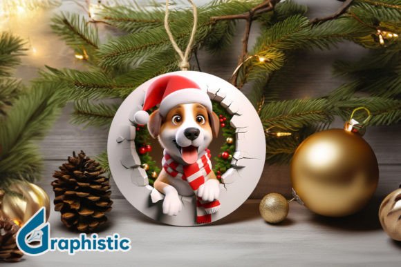 3D Dog Ornament: Festive Illustrations for Crafters