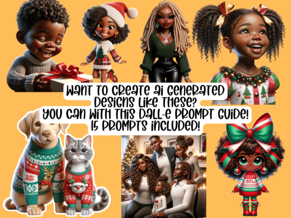 Christmas Clipart Prompt Guide DALL-E AI for Illustrations