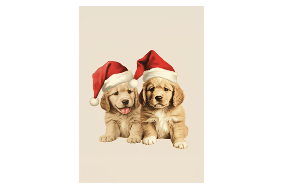 Cute Puppies Christmas Card: Holiday Illustrations Review
