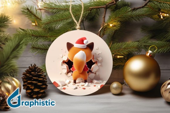 Fox 3D Ornament: Premium Illustrations for Branding