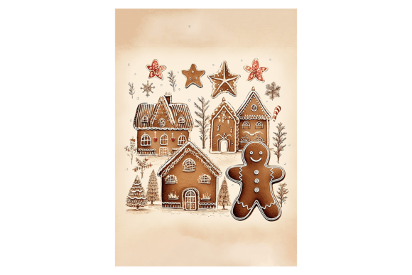 Gingerbread Christmas Card: Festive Illustrations Review