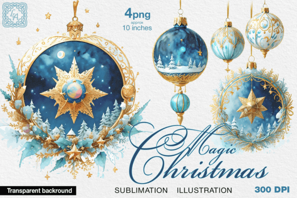 Magic Christmas Watercolor PNG: Festive Illustrations