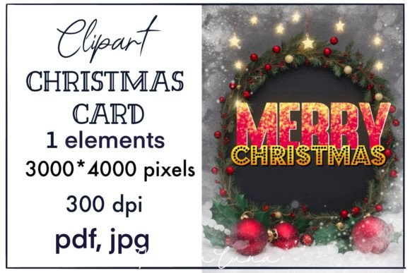 Merry Christmas Card: Festive Illustrations for Brands