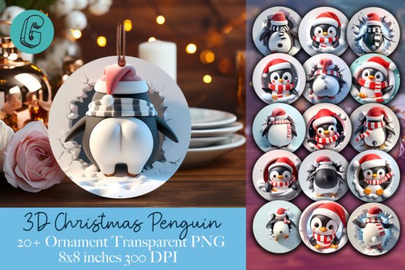 Penguin Christmas Ornament 2-sided Pack: Illustrations Review