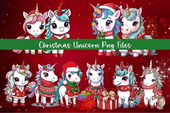 Review: Christmas Themed Unicorn PNG Files for Holiday Embroidery