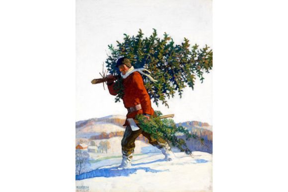Review: Christmas Tree by N. C. Wyeth Illustrations
