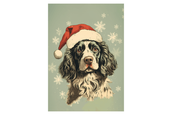 Spaniel Christmas Card: Festive Illustrations for Crafters